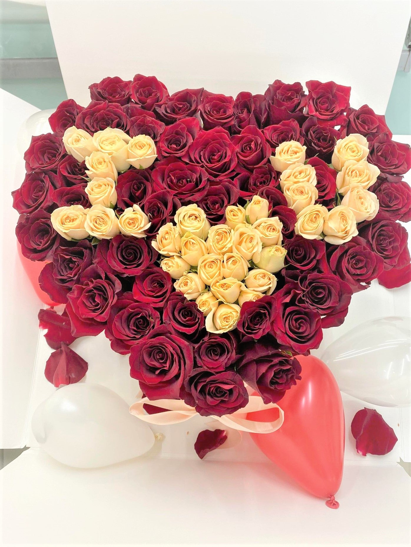 I Heart U Supreme More Than 50 Fresh Cut Roses